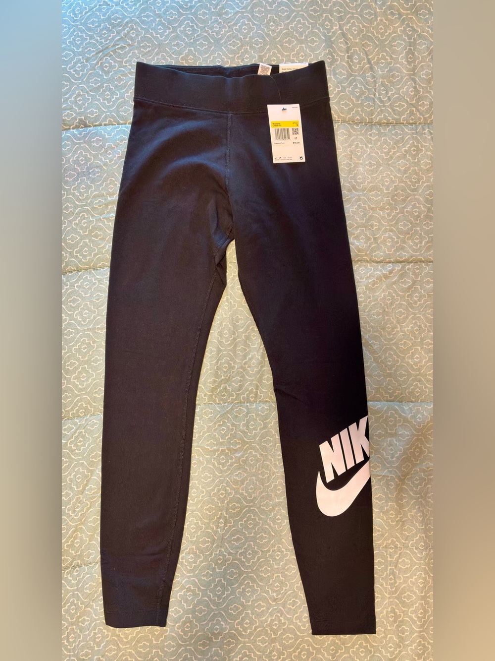 Nike Black Leggings with White Logo